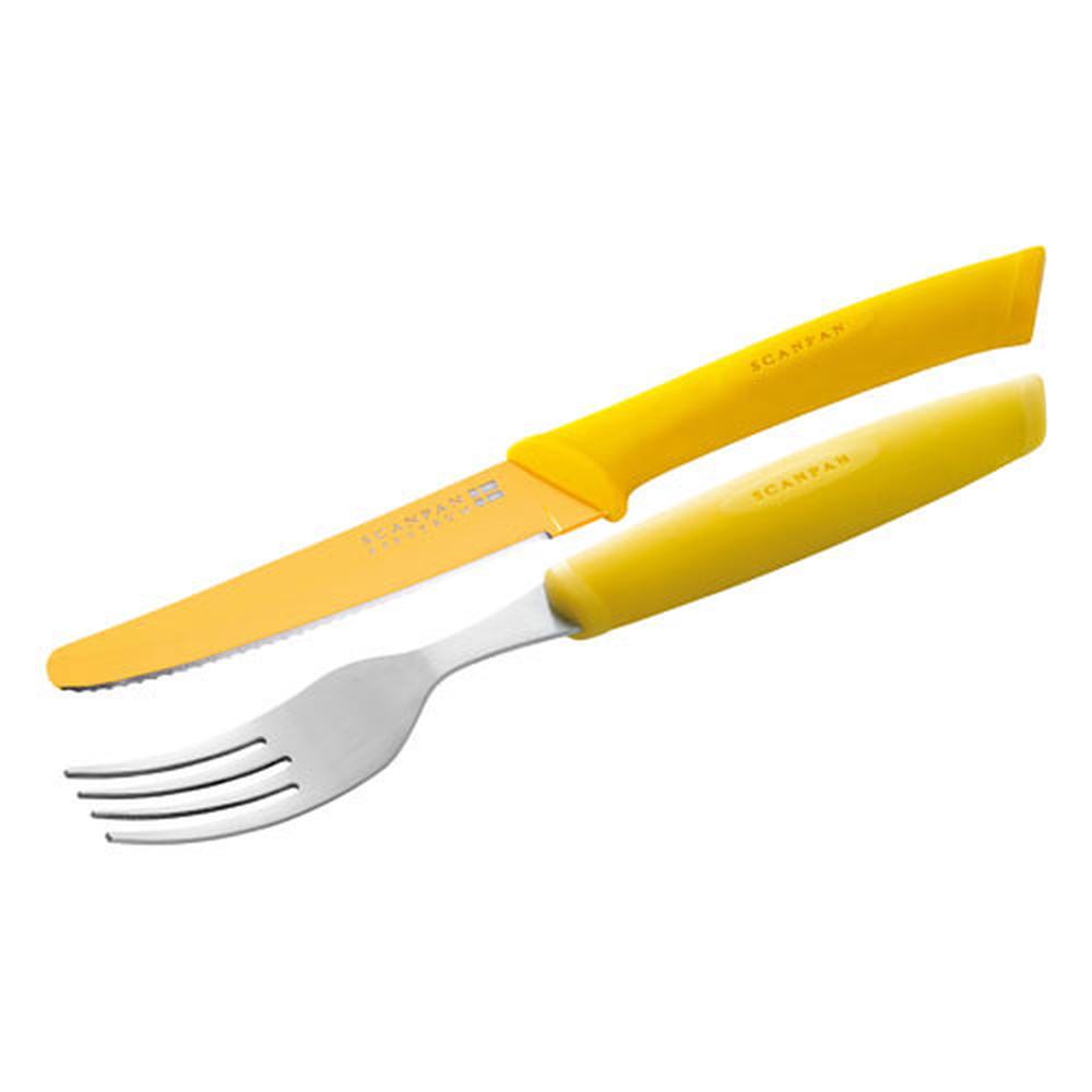 Scanpan Spectrum Steak Knife & Fork Set Yellow Buy online at The Nile