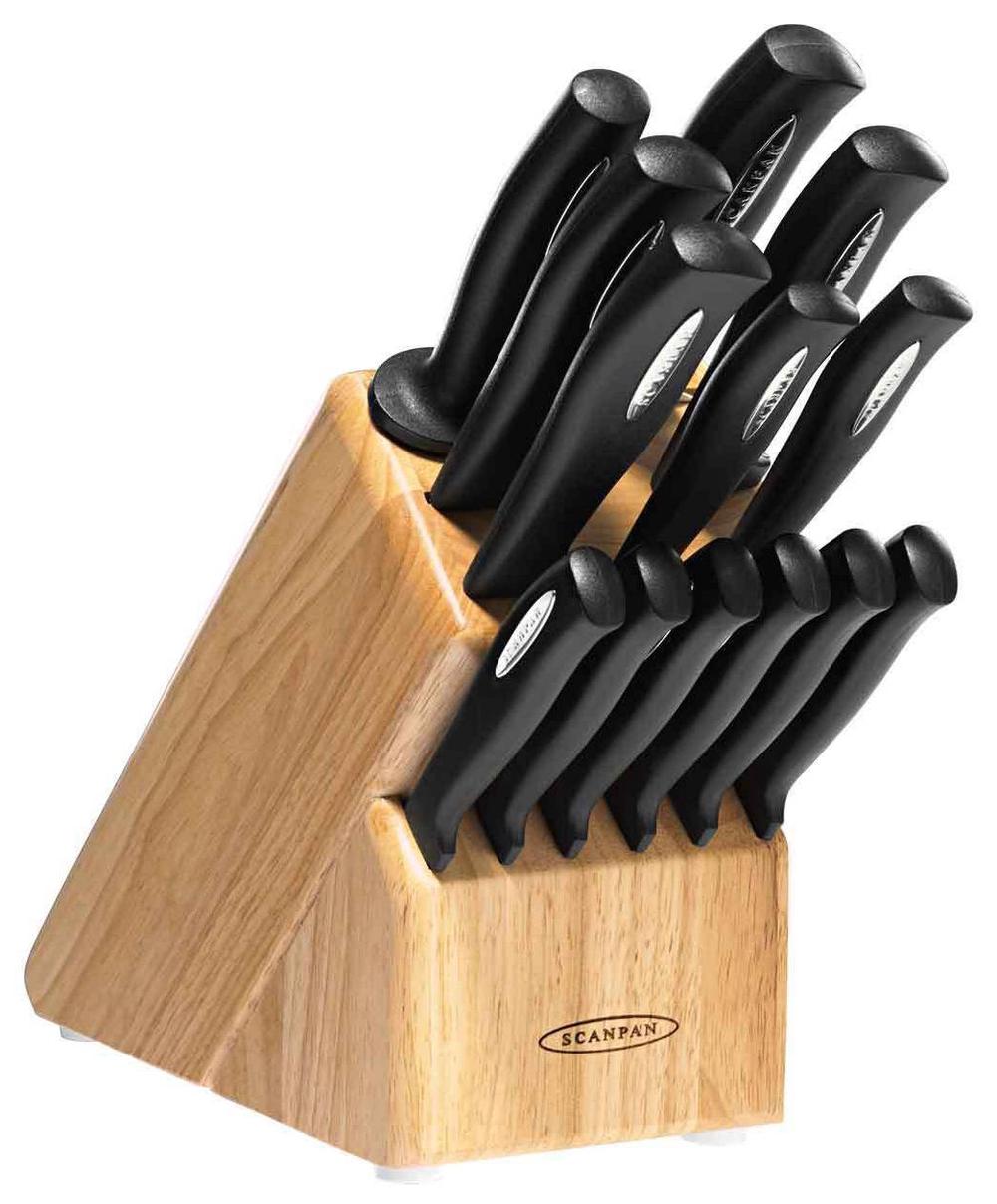 Scanpan Microsharp Knife Block Set, 14 Piece, 0083421109040