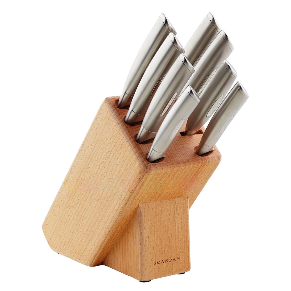 Scanpan Classic Steel Knife Block Set, 9 Piece Buy online at The Nile