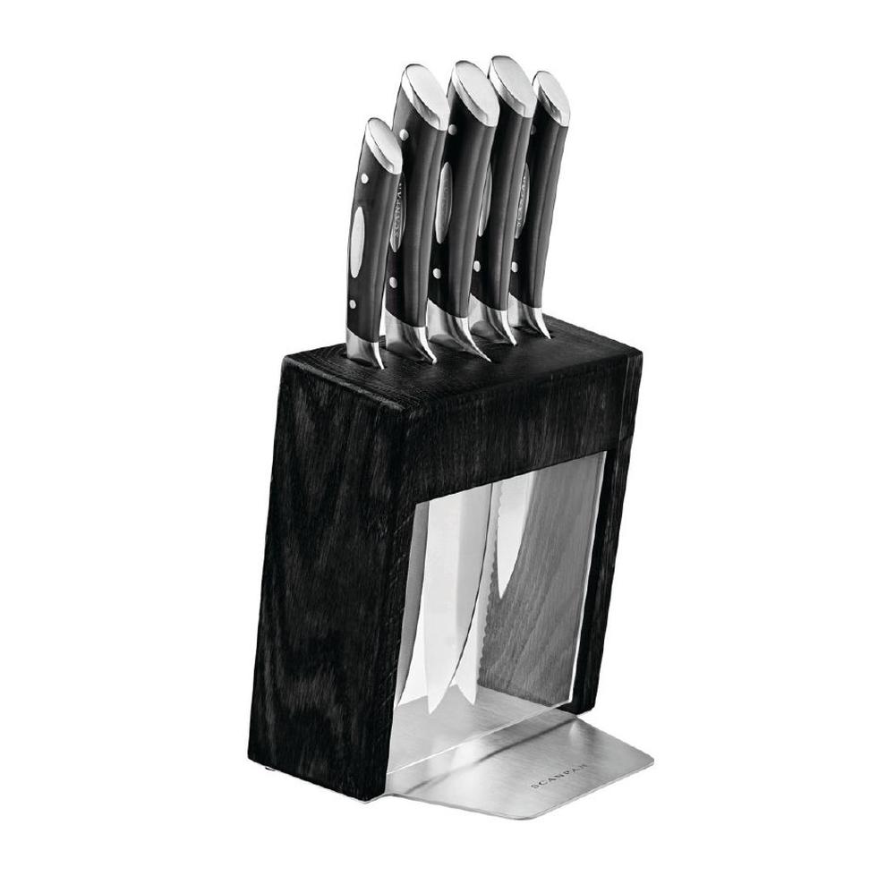 Scanpan Kalo Black Knife Block Set, 6 Piece Buy online at The Nile