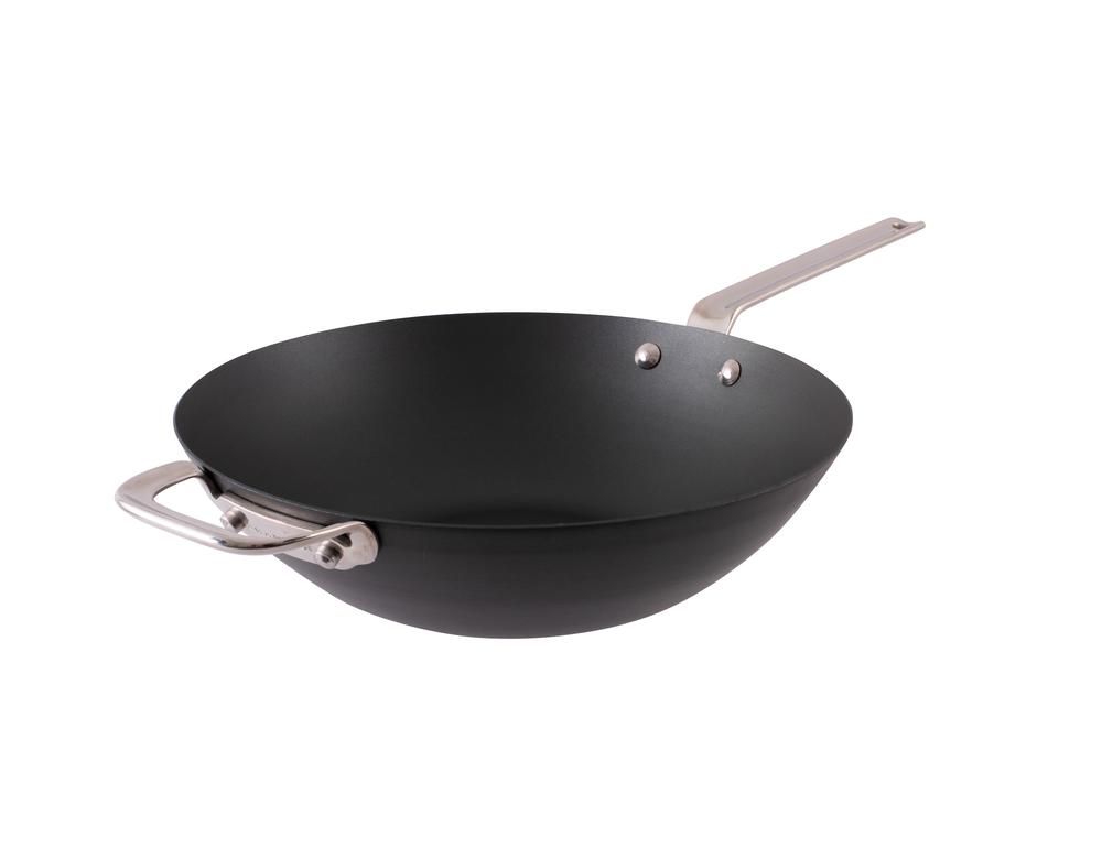 Black Iron Carbon Steel Wok - 30cm, 0083421209924