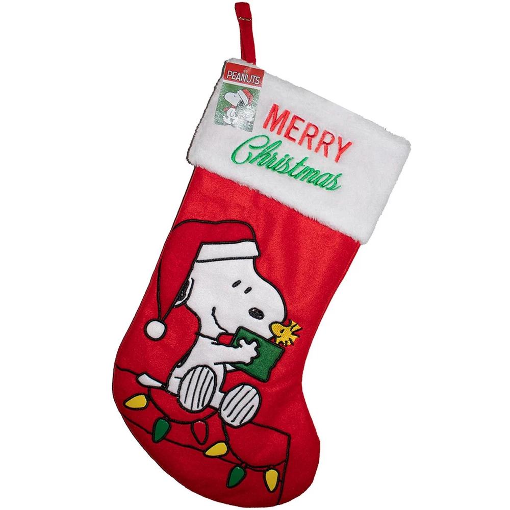 Kurt S. Adler Peanuts Snoopy Applique Stocking - 19 Inch | Buy online ...