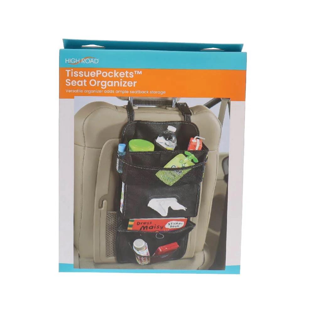 Tissue Pockets Seat Organizer (Black), 0088838011221
