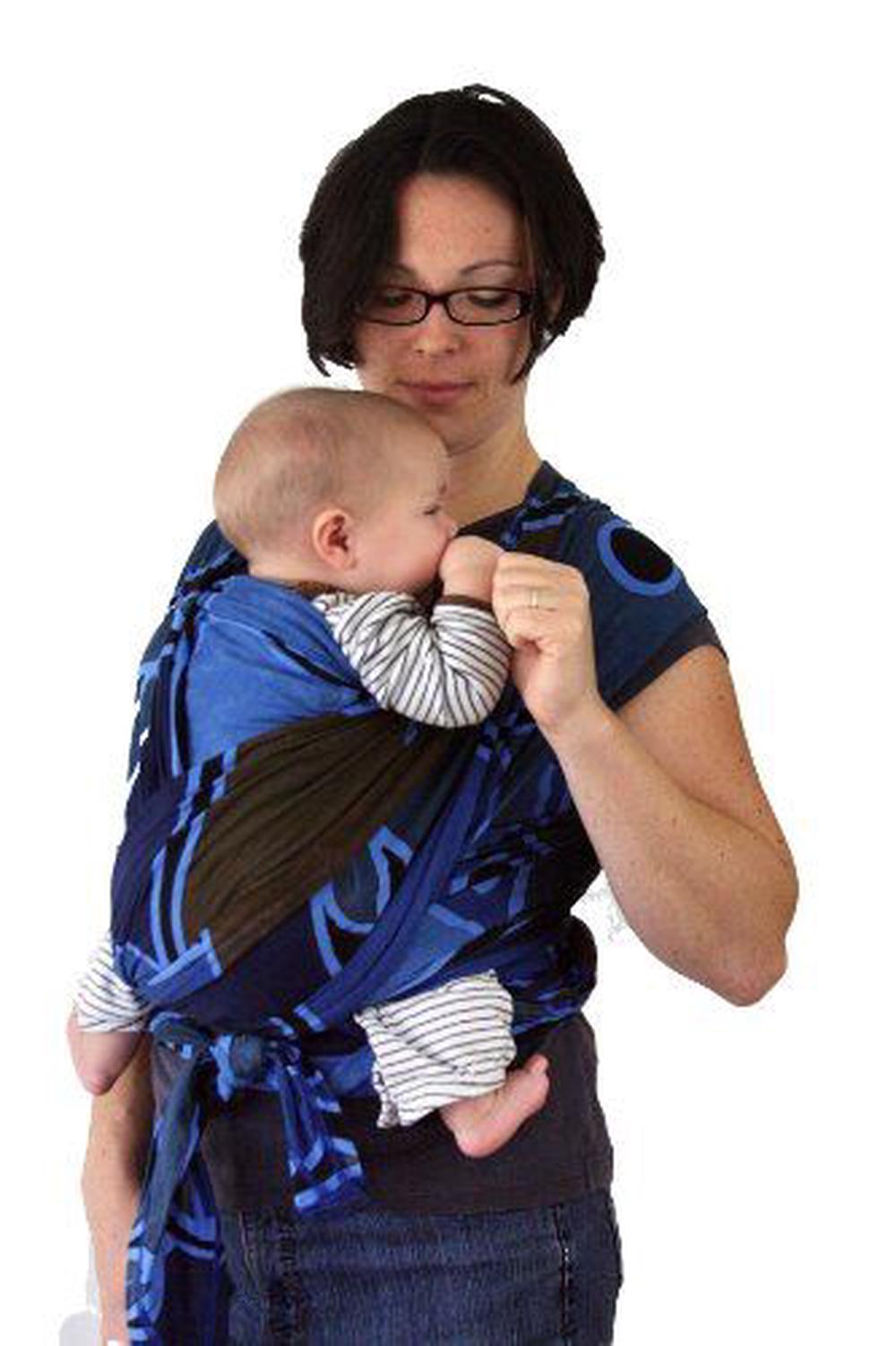 wrapsody baby wrap on Wrapsody Stretch Hybrid Isis Blue Brown Buy Online At The Nile