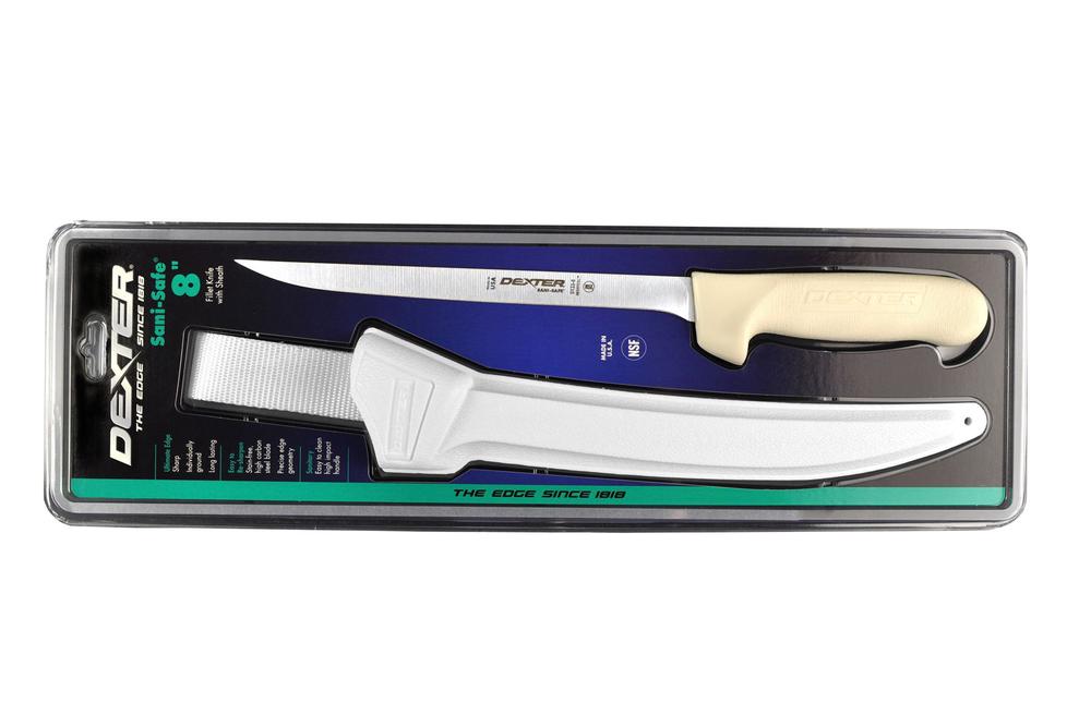 Dexter SaniSafe Narrow Fillet Knife With Sheath - 23cm, 0092187191930