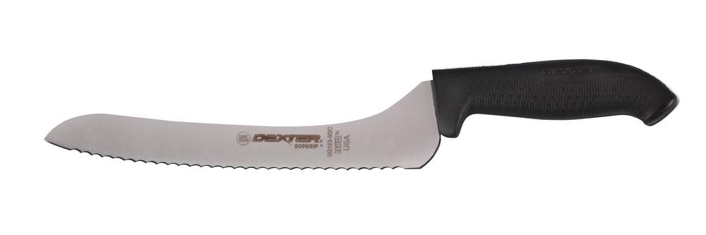 Dexter SofGrip Offset Scalloped Utlity Slicer (Black) - 23cm, 0092187571381