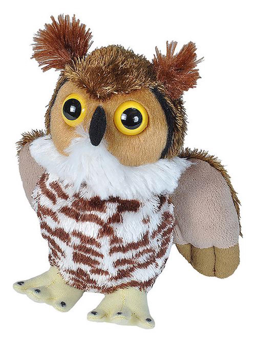 Wild Republic Hug Ems Plush Toy Great Horned Owl, 0092389194616