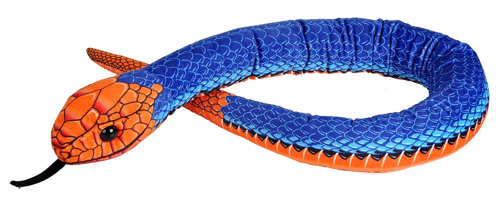 Snake Printed Blue Coral - 54", 0092389254952