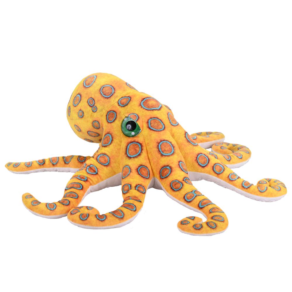 Wild Republic Living Ocean - Octopus Blue Ringed Stuffed Animal - 22 Inch, 0092389261653