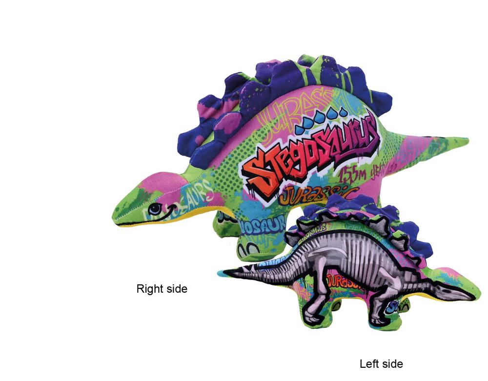 Wild Republic Graffiti Dinos - Stegosaurus Stuffed Animal - 15 Inch, 0092389270471