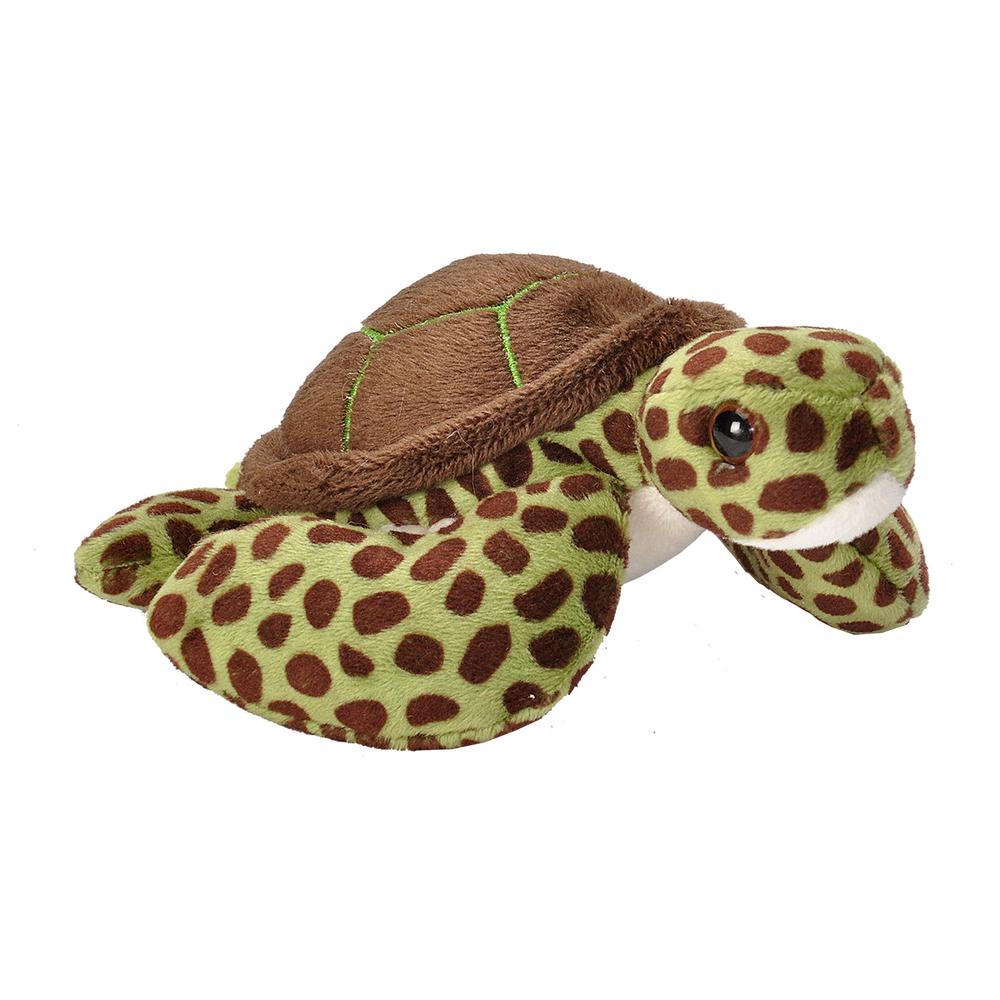 Wild Republic Pocketkins Eco Turtle Green Sea Plush Toy, 0092389278798