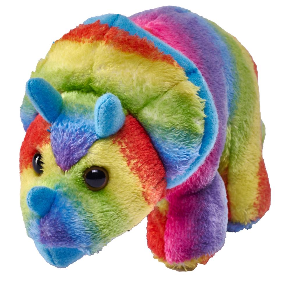 Wild Republic Pocketkins Eco Dino Triceratops Rainbow - 5 Inches, 0092389278989