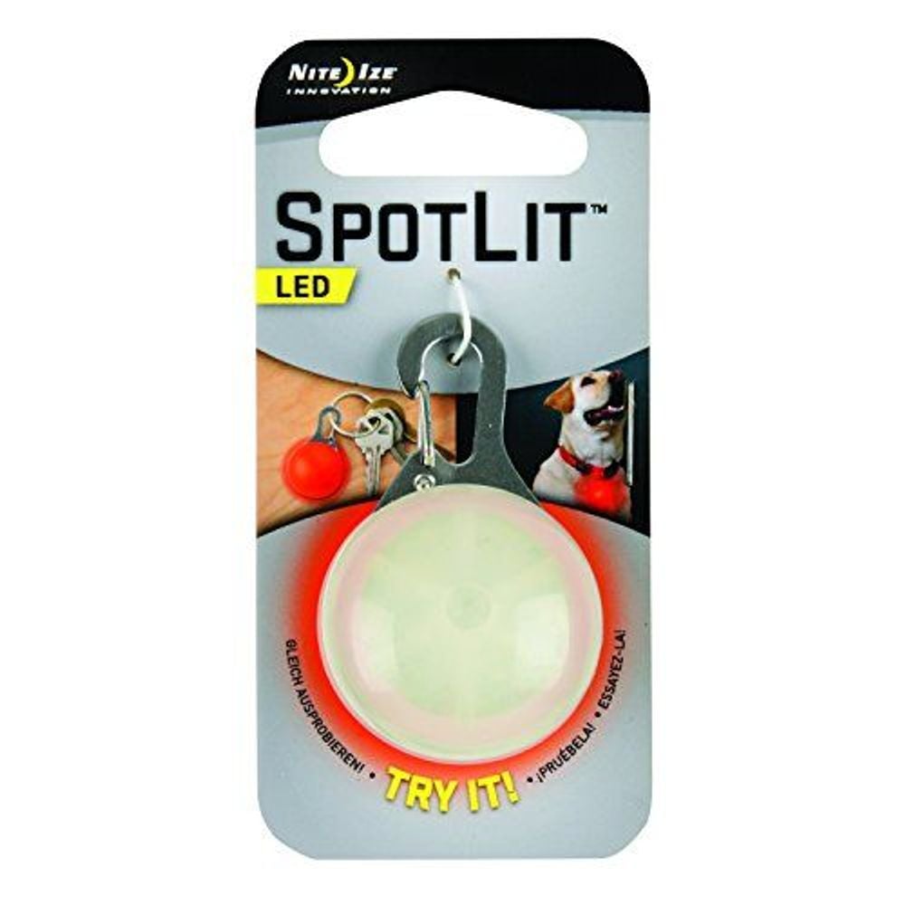 Nite Ize SLG-06-10 SpotLit Clip-On LED Light with Carabiner, Weather Resistant, Eco Package, Red by Nite Ize - ISBN: 0094664012561