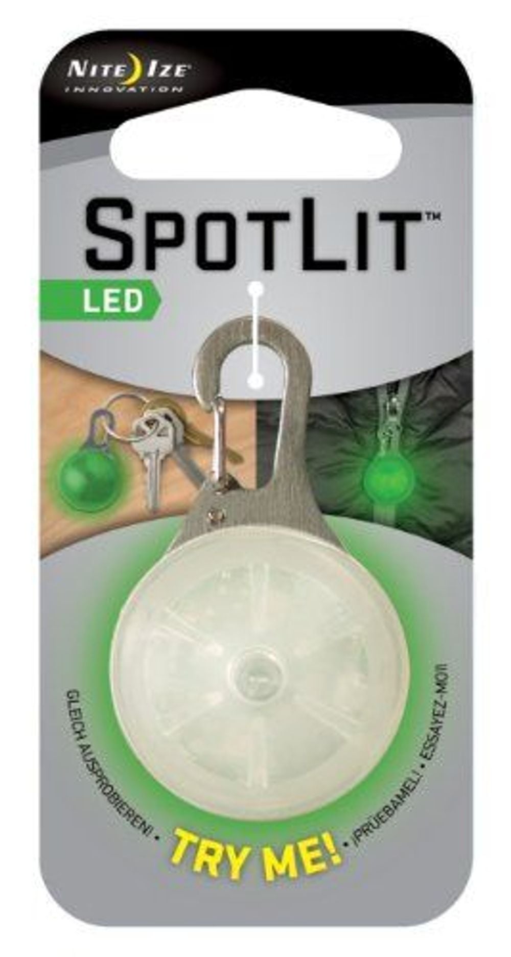 Nite Ize Clip-On LED Light With Carabiner, Weather Resistant (Green) by Nite Ize - ISBN: 0094664012578
