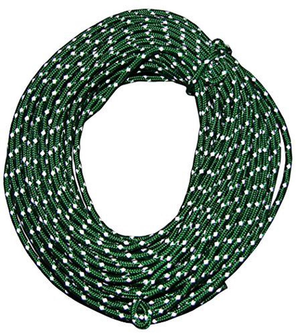 RR-04-50 Reflective Nylon Cord, Woven for High Strength, 50 Feet, Green, 0094664016682