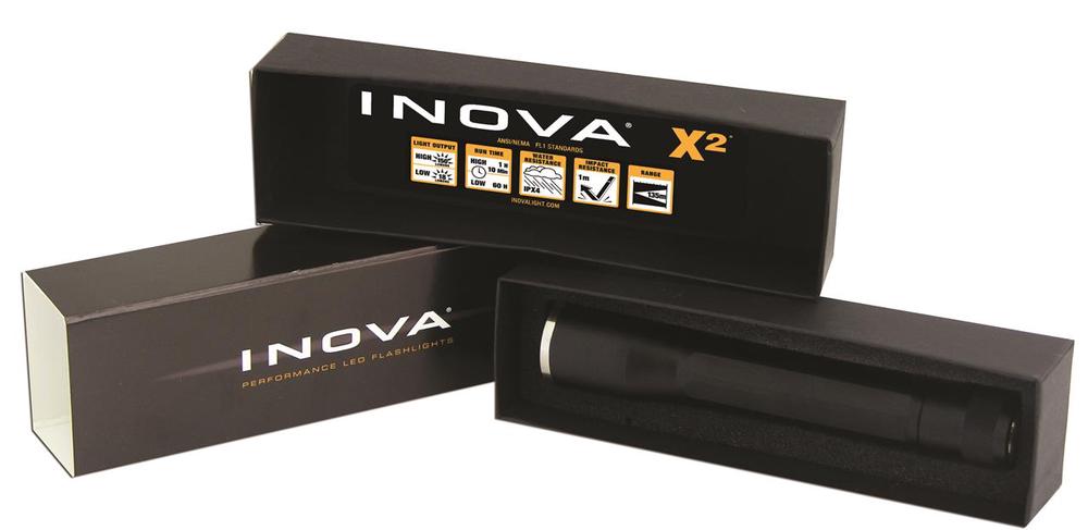 Inova X2 Dual Mode Flashlight in Gift Box (Black), 0094664018754