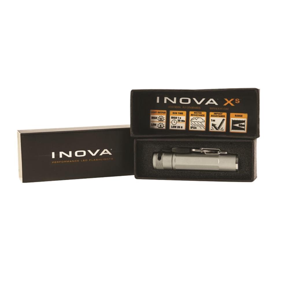 Inova XS Flashlight in Gift Box (Titanium), 0094664026773