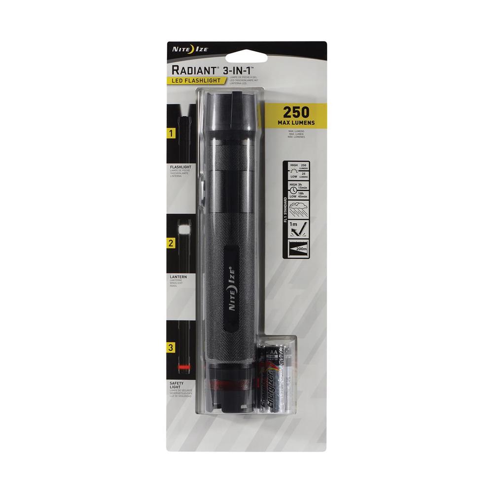 Radiant 3-in-1 LED Flashlight (Black), 0094664035164
