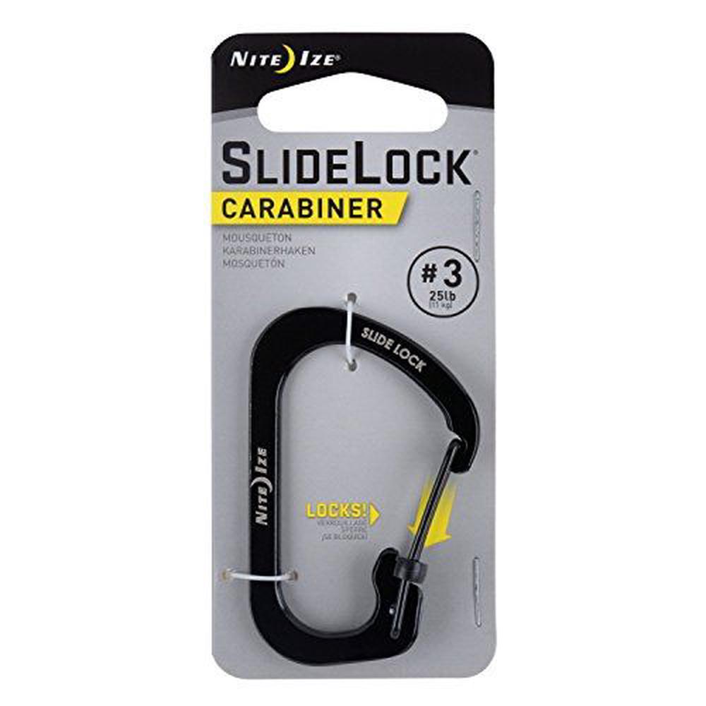 CSL2-01-R6 Carabiner Slide Lock (Black), 0094664037038