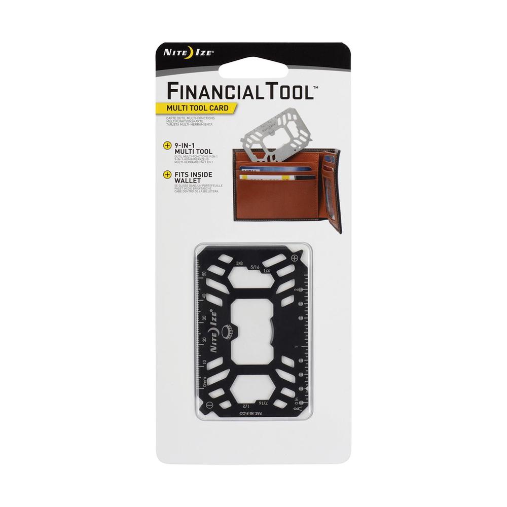 Nite Ize Financial Tool Multi Tool Card (Black), 0094664039933
