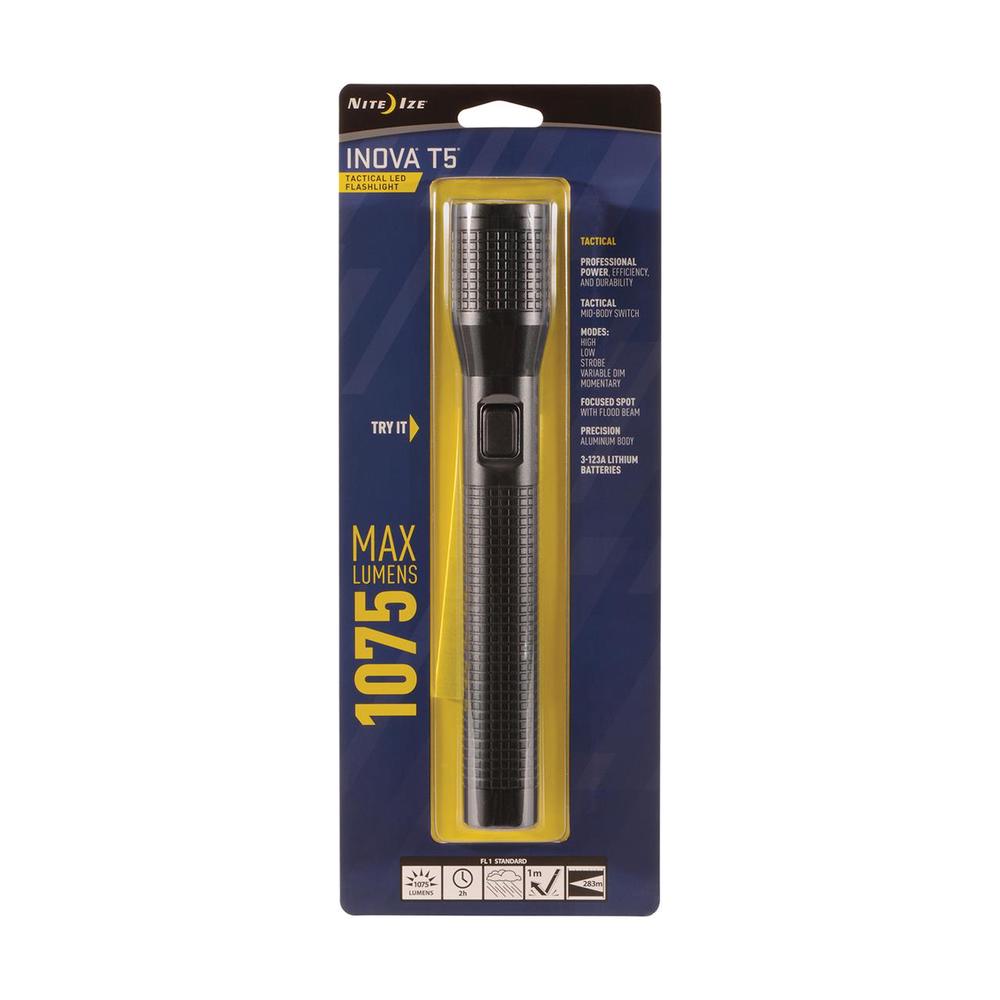 T5 Tactical LED Flashlight (Black), 0094664040526