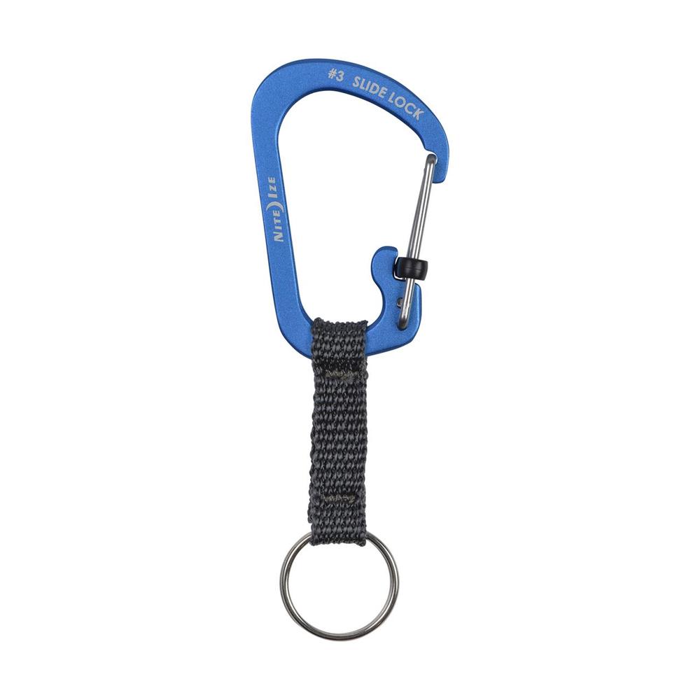 Slidelock Aluminum Keyring (Blue), 0094664041721