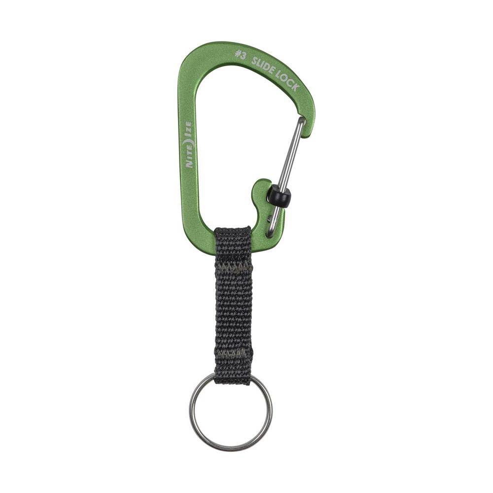Slidelock Aluminum Keyring (Lime), 0094664042001