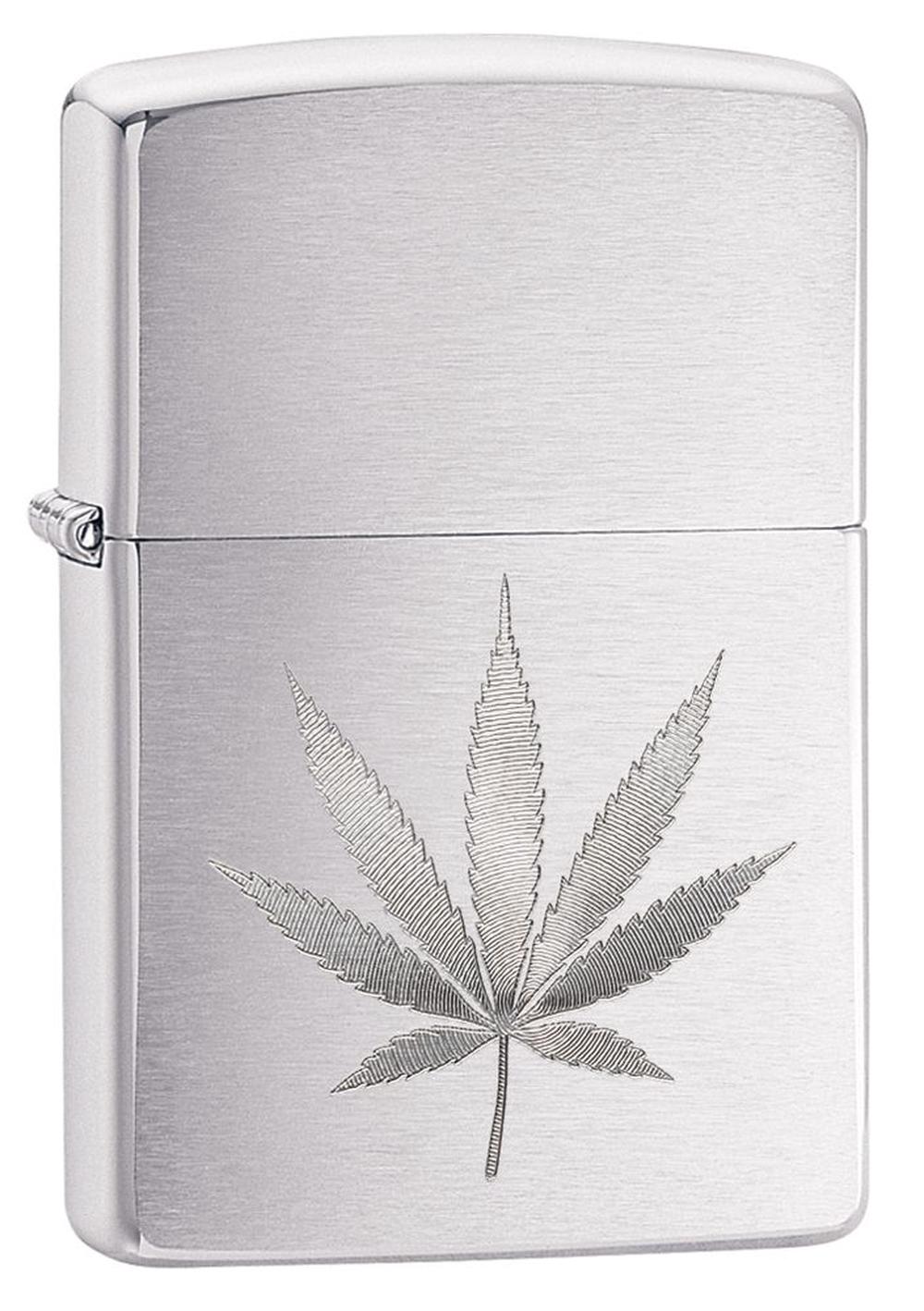 Zippo Brushed Chrome Lighter (Leaf), 0191693019315