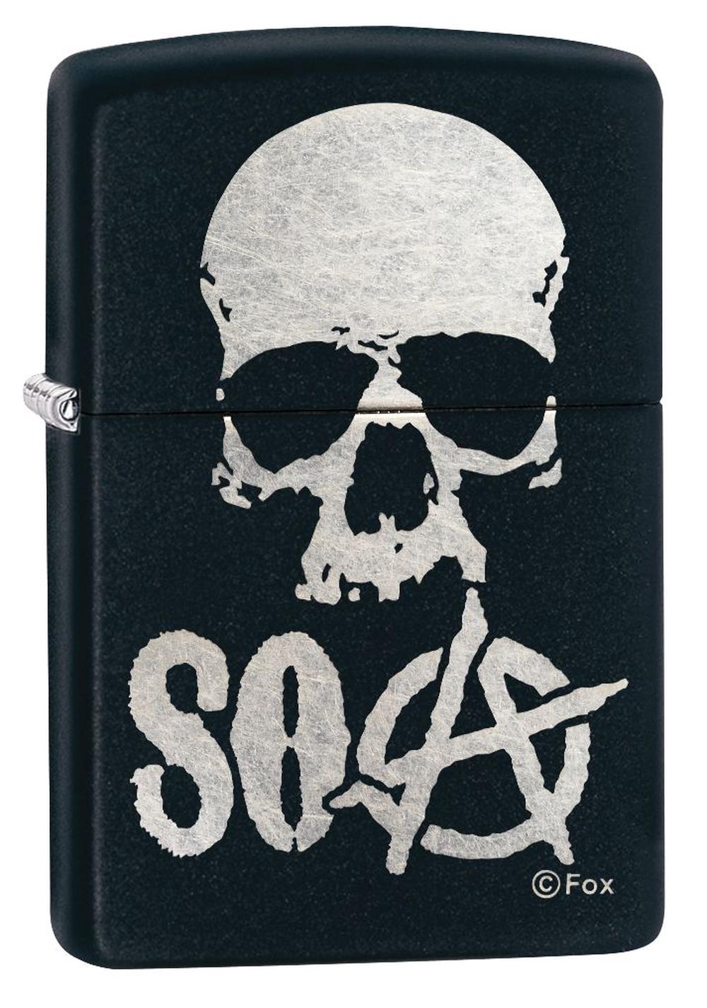 Zippo Black Matte Finish Lighter (Sons of Anarchy Skull) Buy online