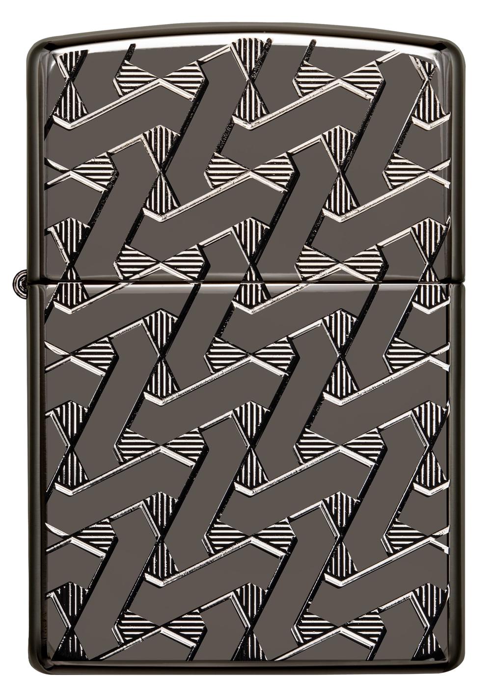 Zippo Armor Black Ice Finish Lighter, 0191693144154