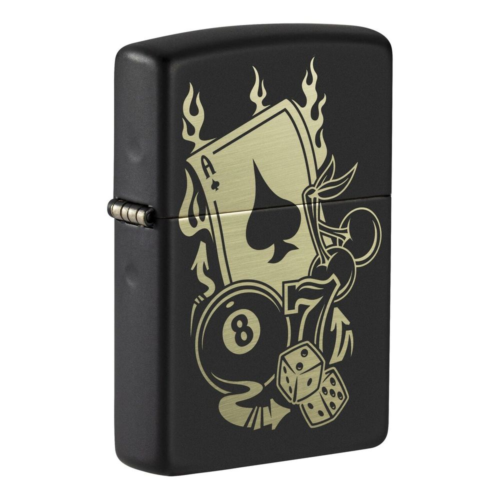 Zippo Casino Black Matte Lighter by Zippo - ISBN: 0191693166286