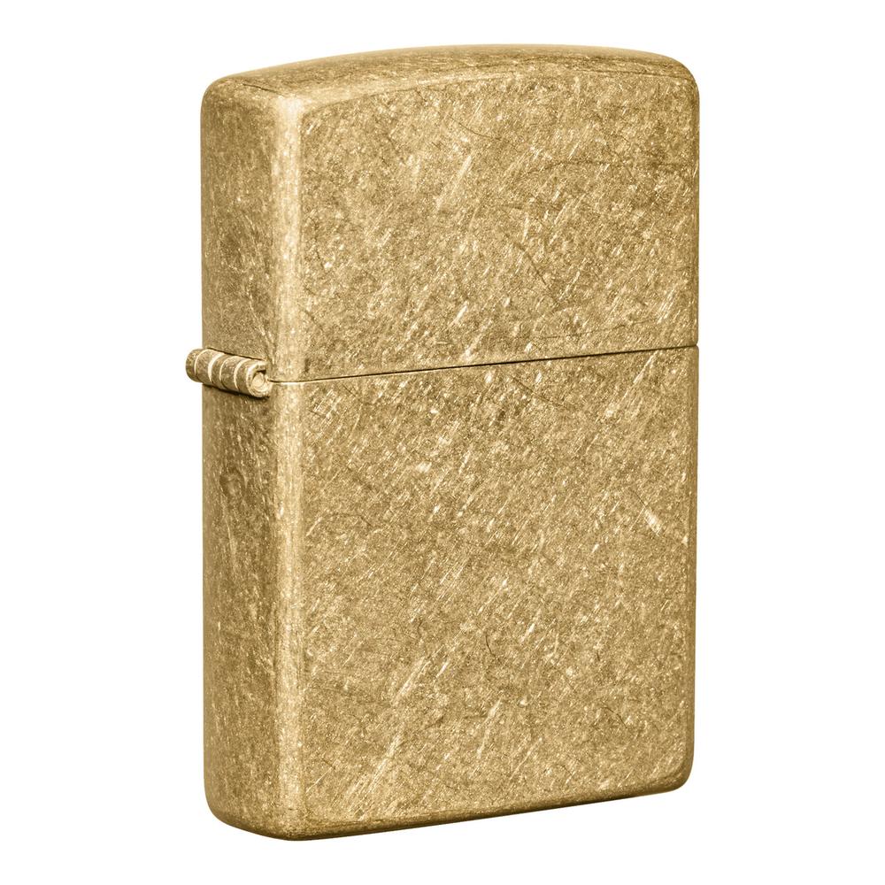 Zippo 207B Tumbled Brass Lighter, 0191693204377