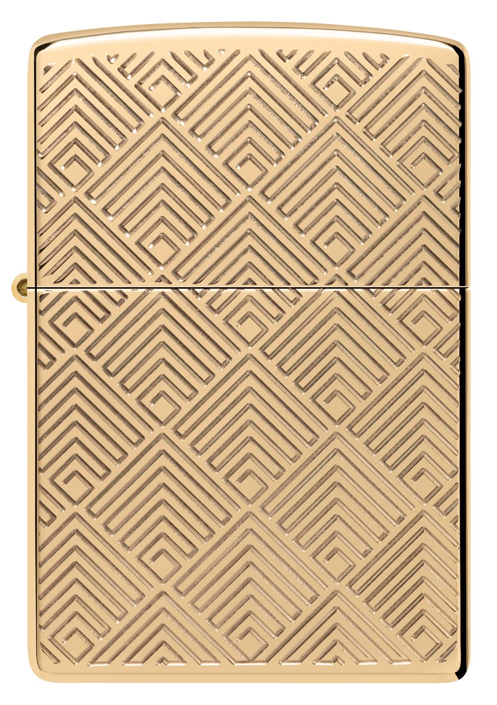 Zippo Patters Design High Polished Brass Lighter, 0191693738223