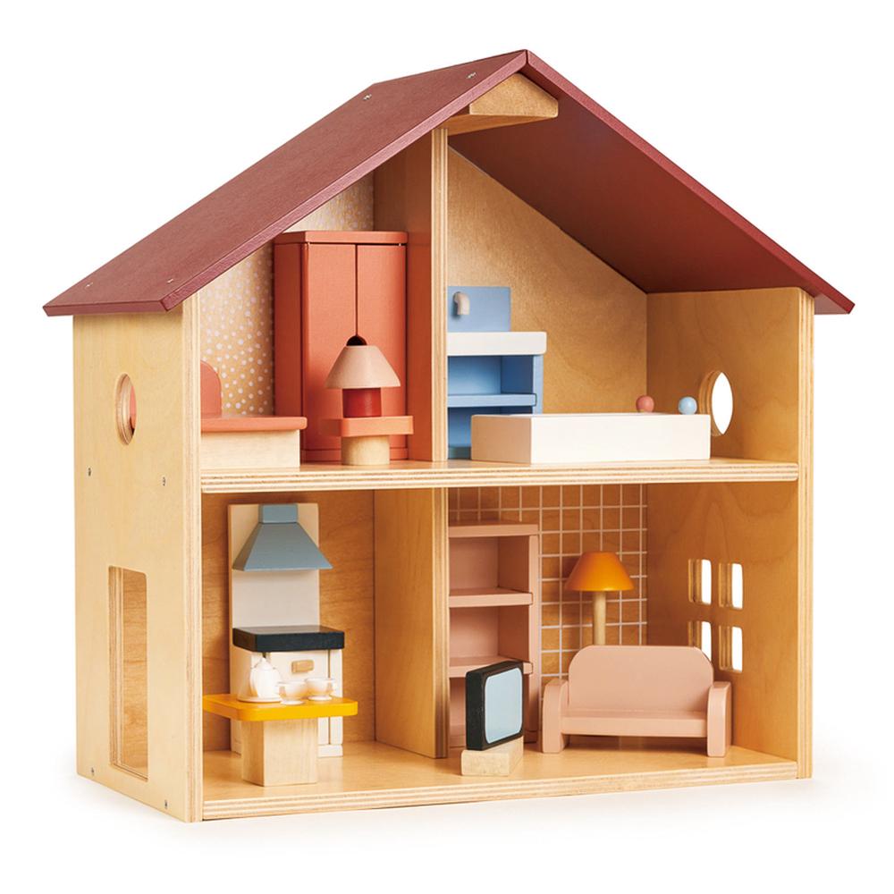 Mentari Poppets Dollhouse (with Furniture), 0191856076018