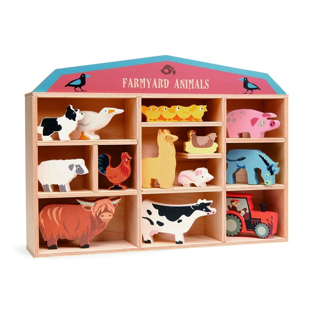 Tender Leaf Toys Farmyard Animals Display Shelf Set by Tender Leaf Toys - ISBN: 0191856084839