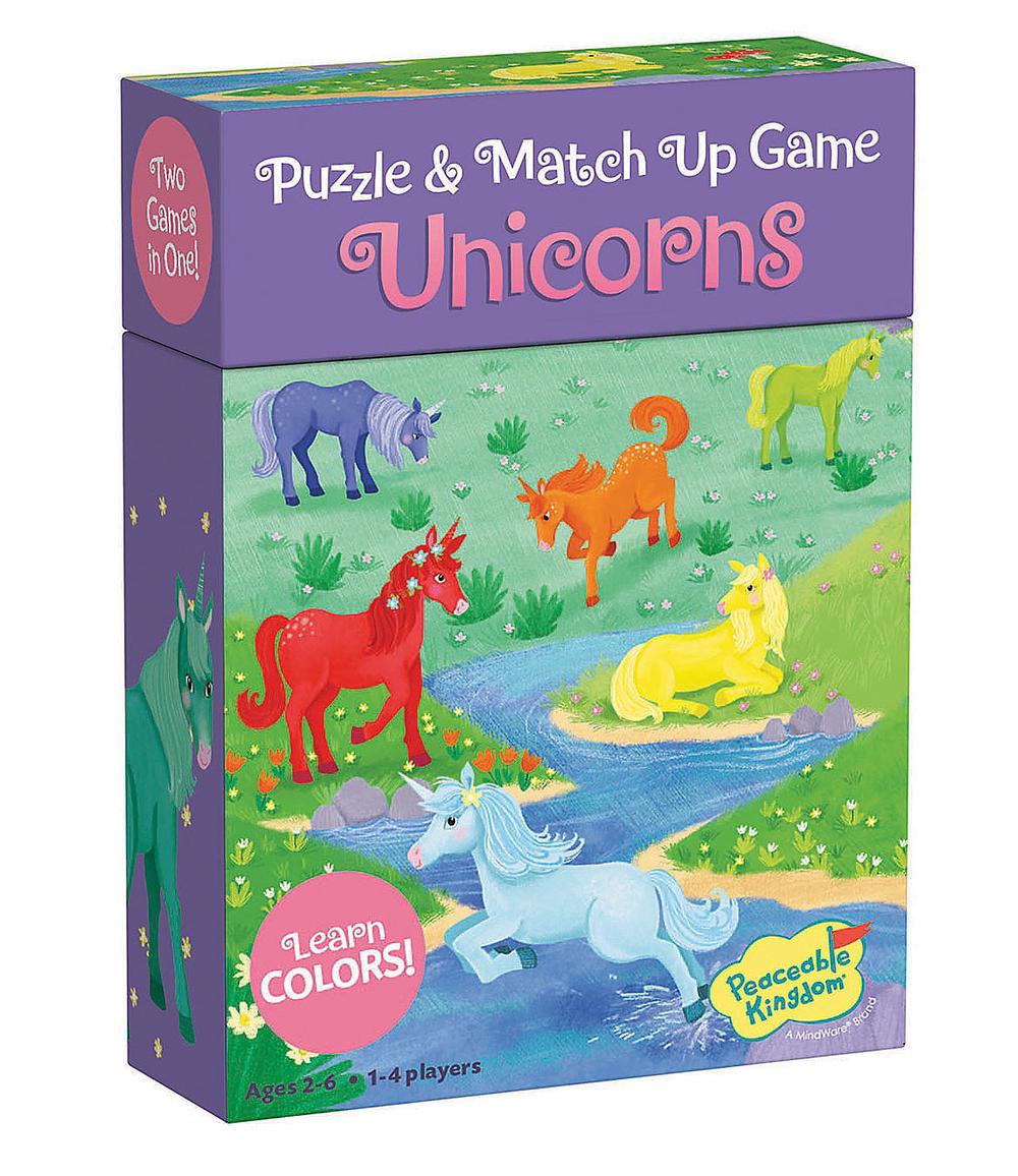 Peaceable Kingdom Unicorns Match Up Game, 0192073522852