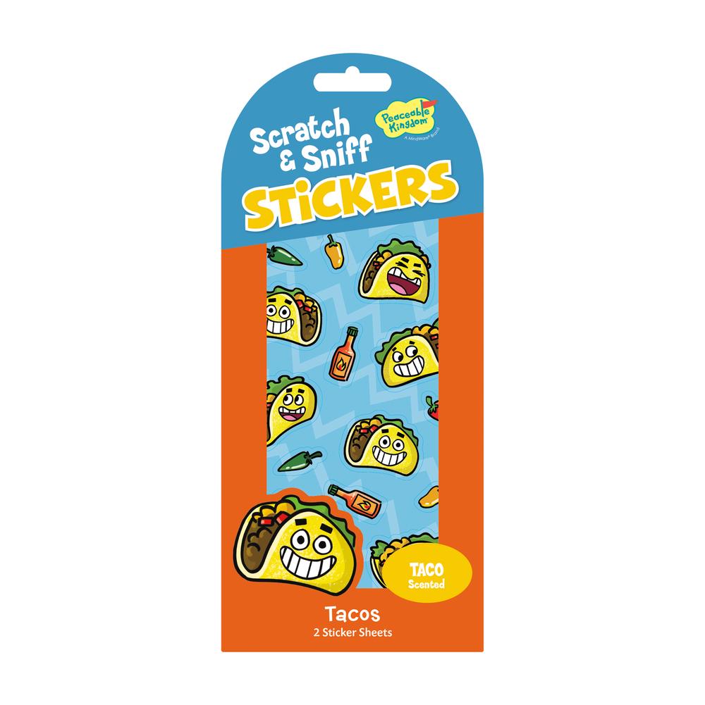 Peaceable Kingdom Scratch & Sniff Stickers (Taco), 0192073566603