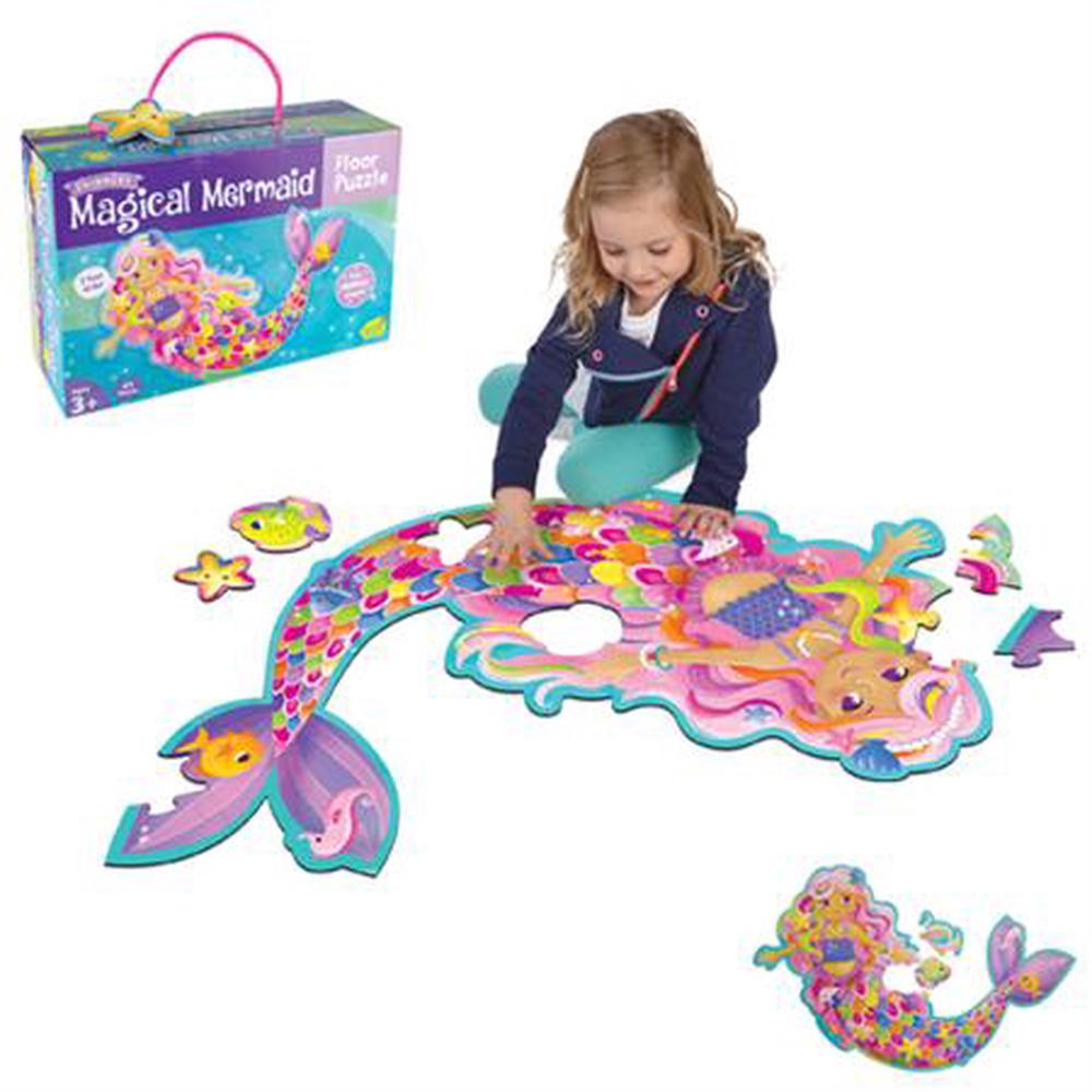 Peaceable Kingdom Magical Mermaid Floor Puzzle, 0192073566658