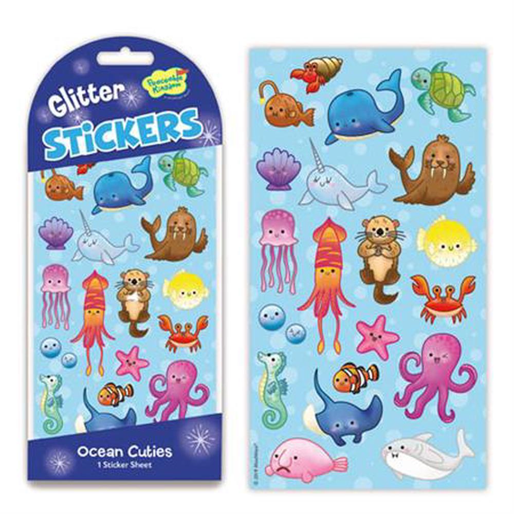 Peaceable Kingdom Glitter & Foil Stickers - Underwater Fun, 0192073859774