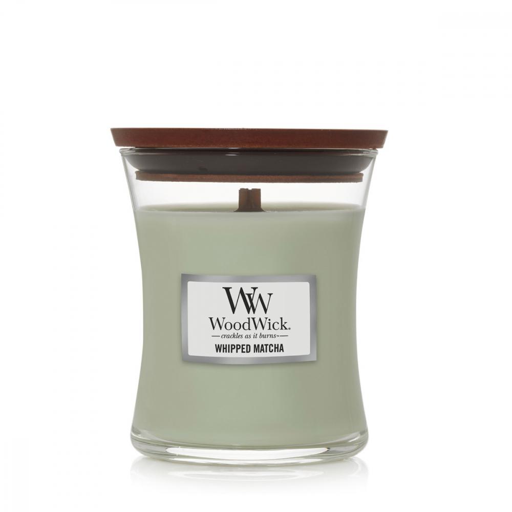 WoodWick Candle, Whipped Matcha - Medium, 0192833164827
