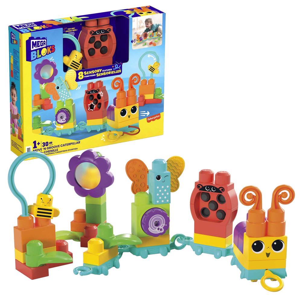 Sensory Toy Blocks Move N Groove Caterpillar, 24 Pieces, 0194735105014
