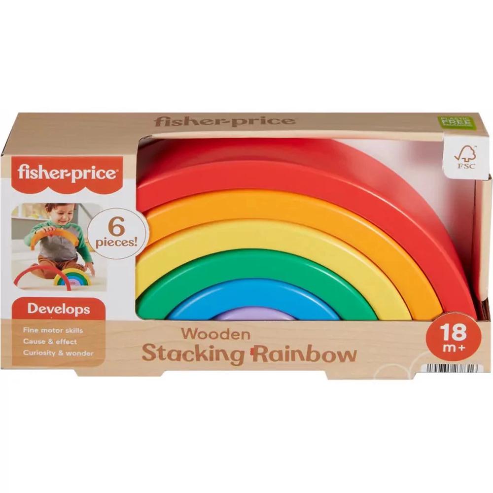 Fisher Price Wooden Stacking Rainbow, 0194735238316