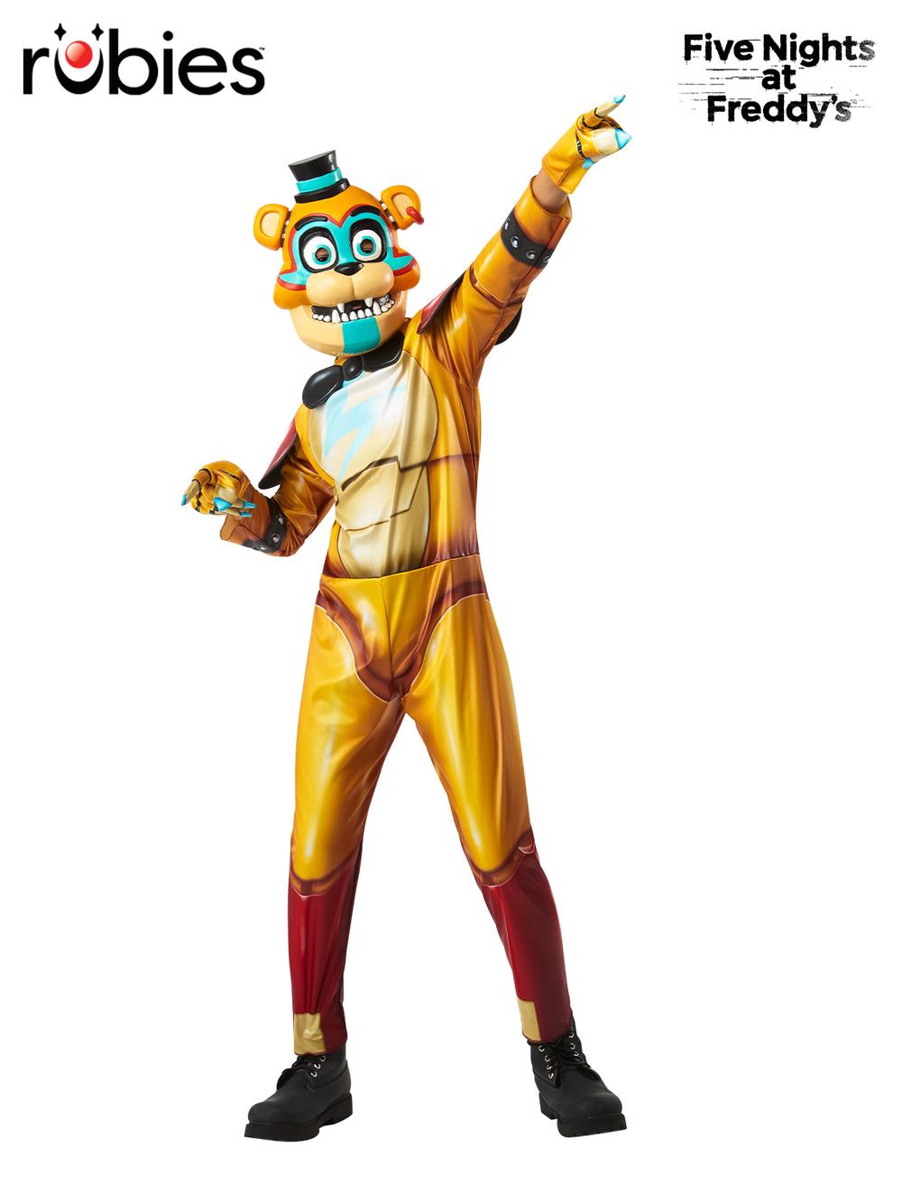 Rubies Five Nights At Freddy's: Glamrock Freddy Costume - Large (11-12Yrs), 0195884020241