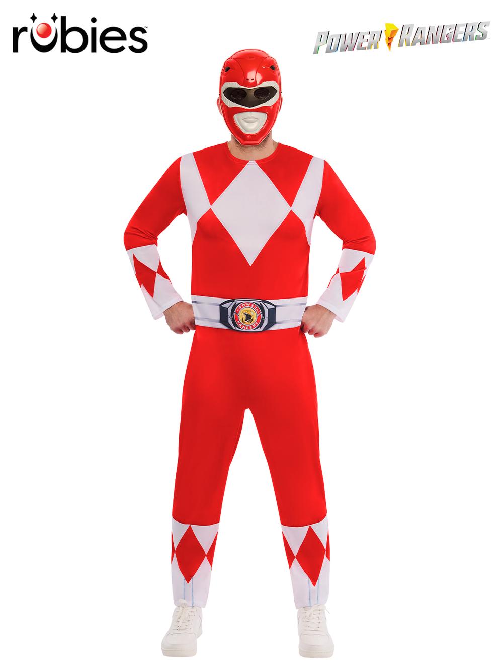 Rubies Power Rangers Red Deluxe Adult Costume - Small, 0195884107539