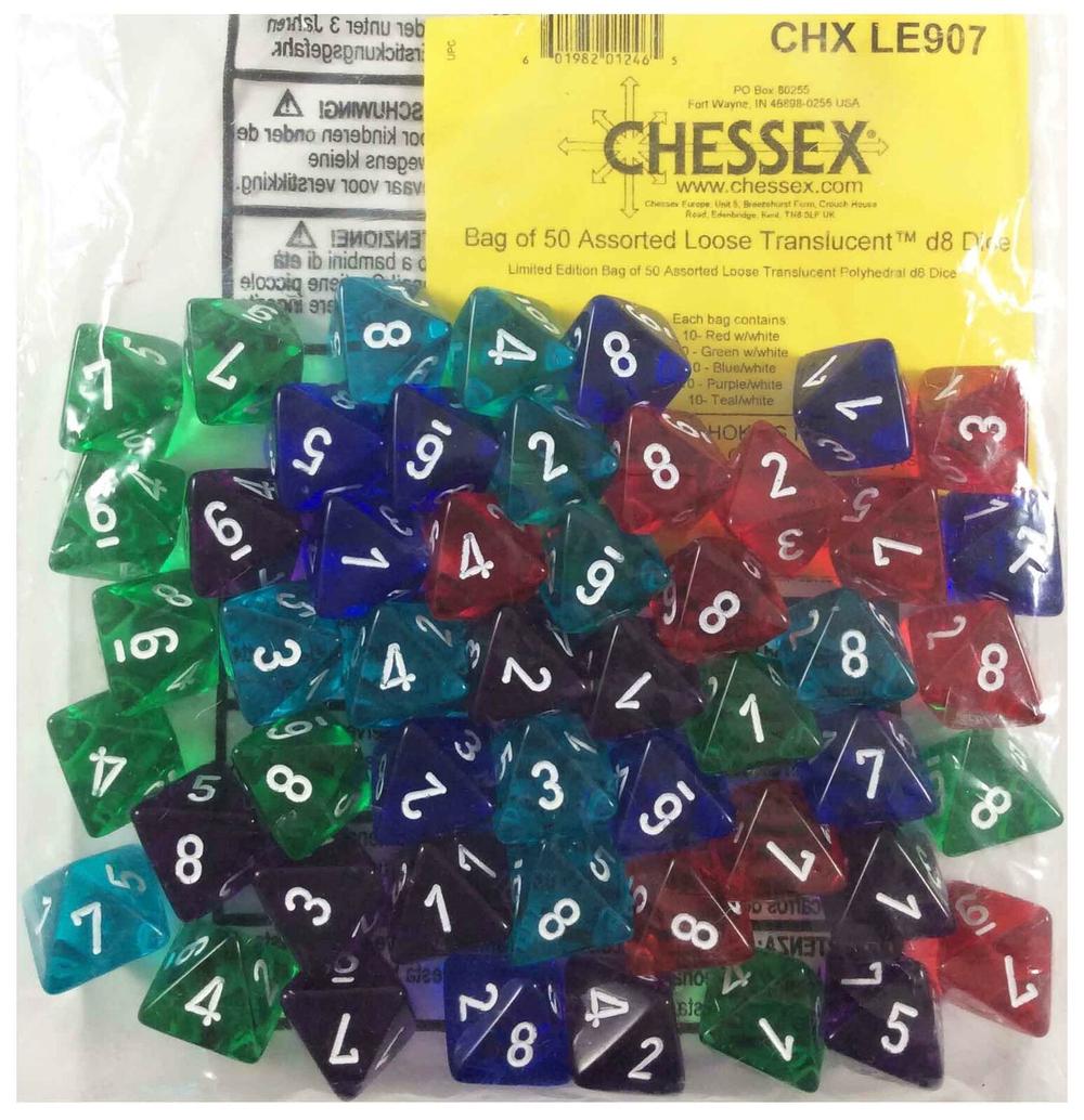 Ches Bulk Bag Of Dice Translucent D8 Online At The Nile Ches Bulk Bag Of Dice Translucent
