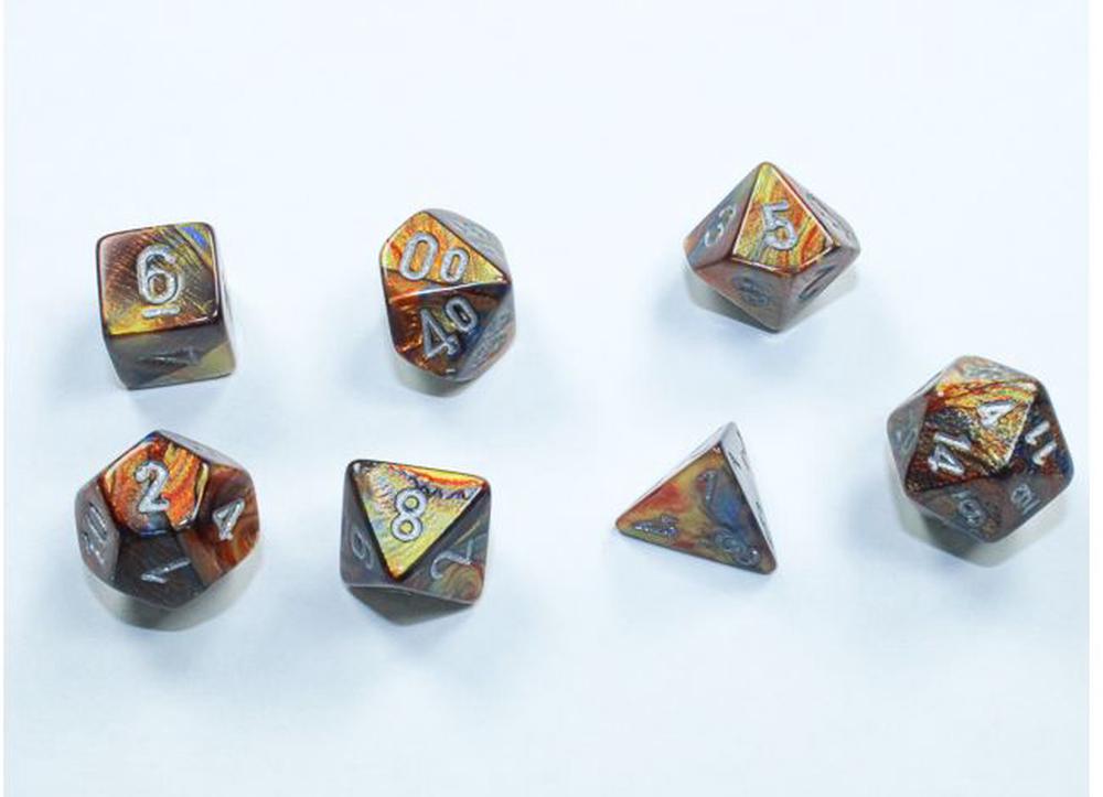 Chessex Lustrous Mini 7-Die Set (Gold/Silver), 0601982038274