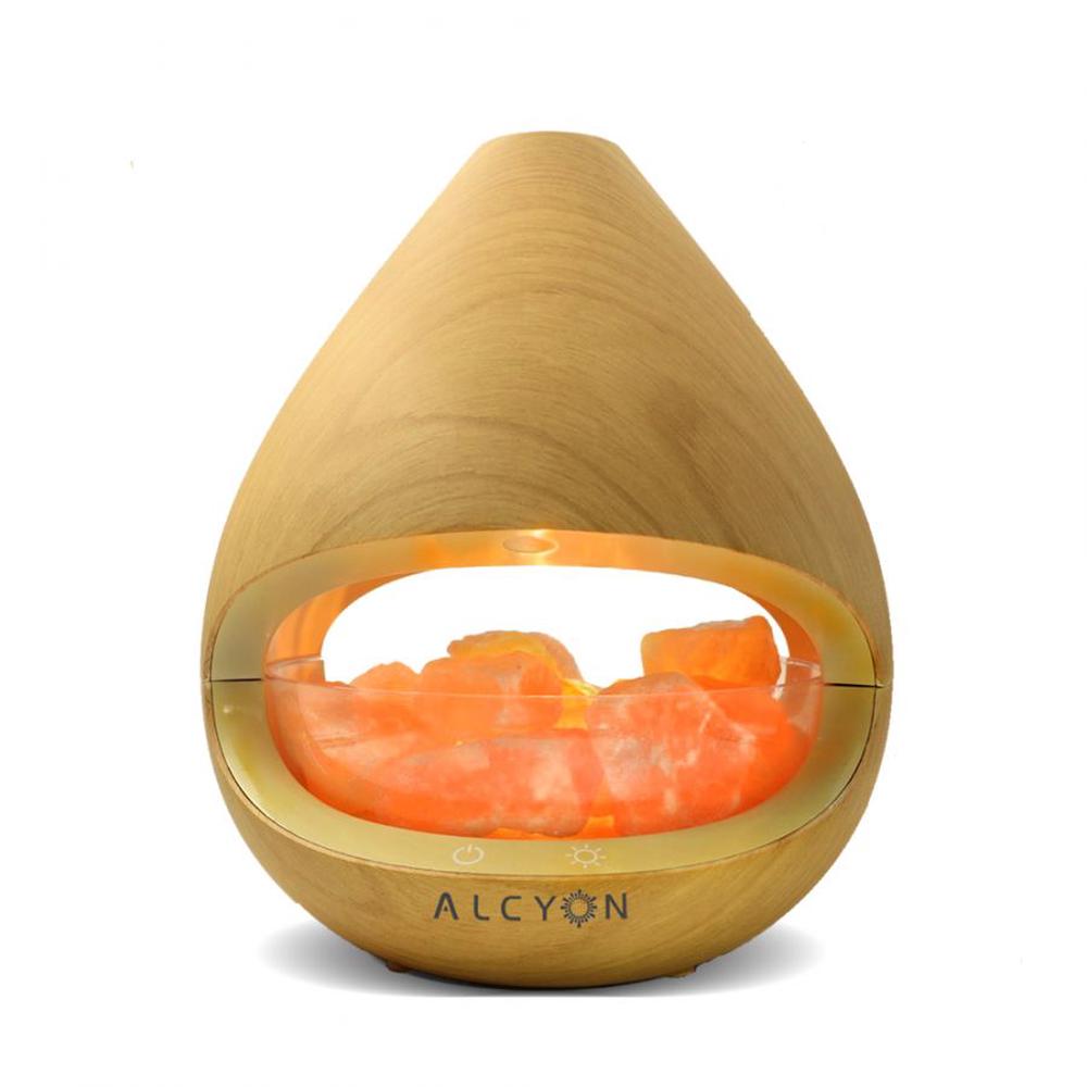 Kiyoshi Utrasonic Salt Lamp Diffuser (Light Oak), 0608819170435