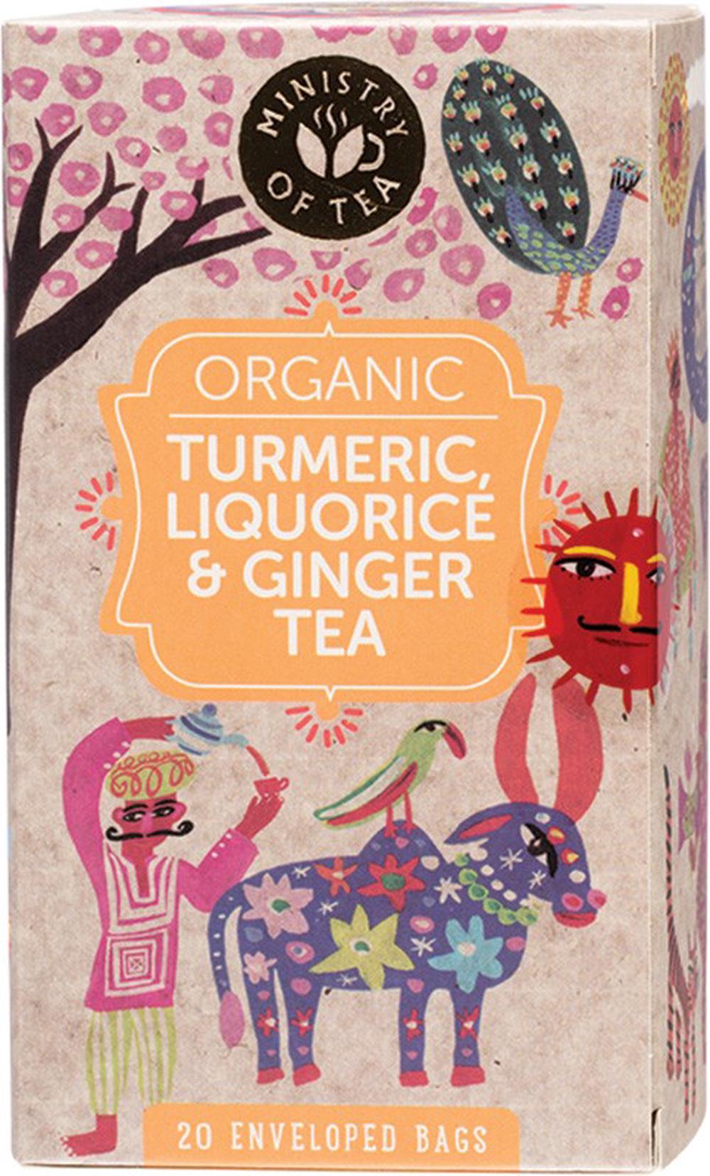 Herbal Tea Bags, 20 Pieces (Turmeric, Liquorice & Ginger Tea), 0619286728005