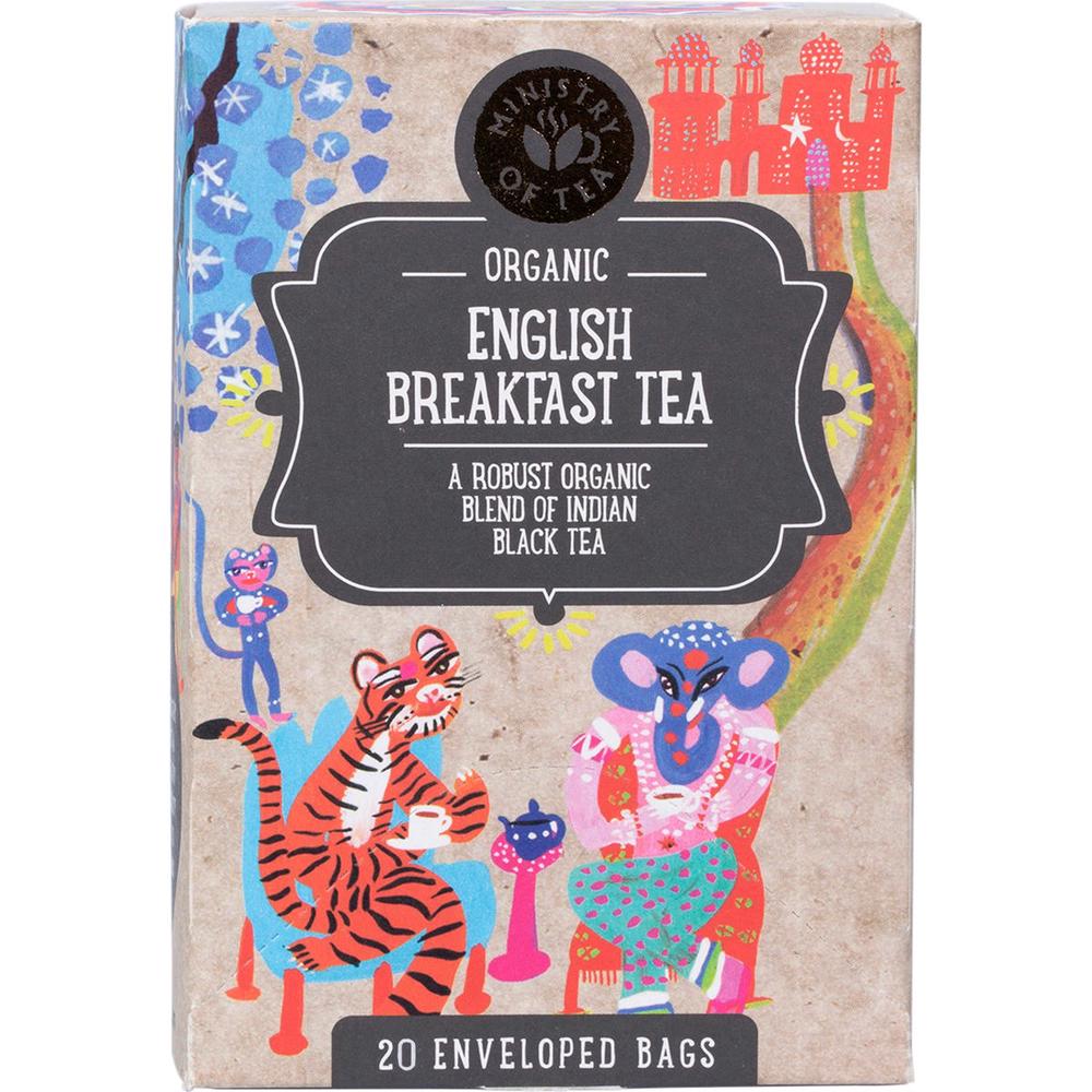 Organic English Breakfast Tea Bags, 20's, 0619286795007