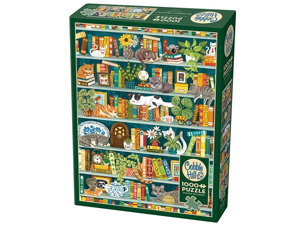 Cobble Hill The Purrfect Bookshelf Jigsaw Puzzle, 1000 Piece, 0625012400237